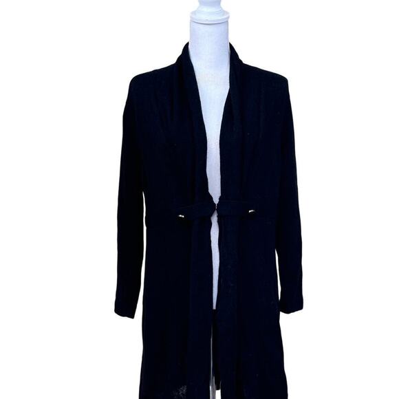 Prive black cashmere cardigan, large, normcore, minimalist, classic, timeless - Picture 1 of 5